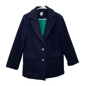 J. Crew Petite wool blend blazer coat Midnight Blue Size: P0